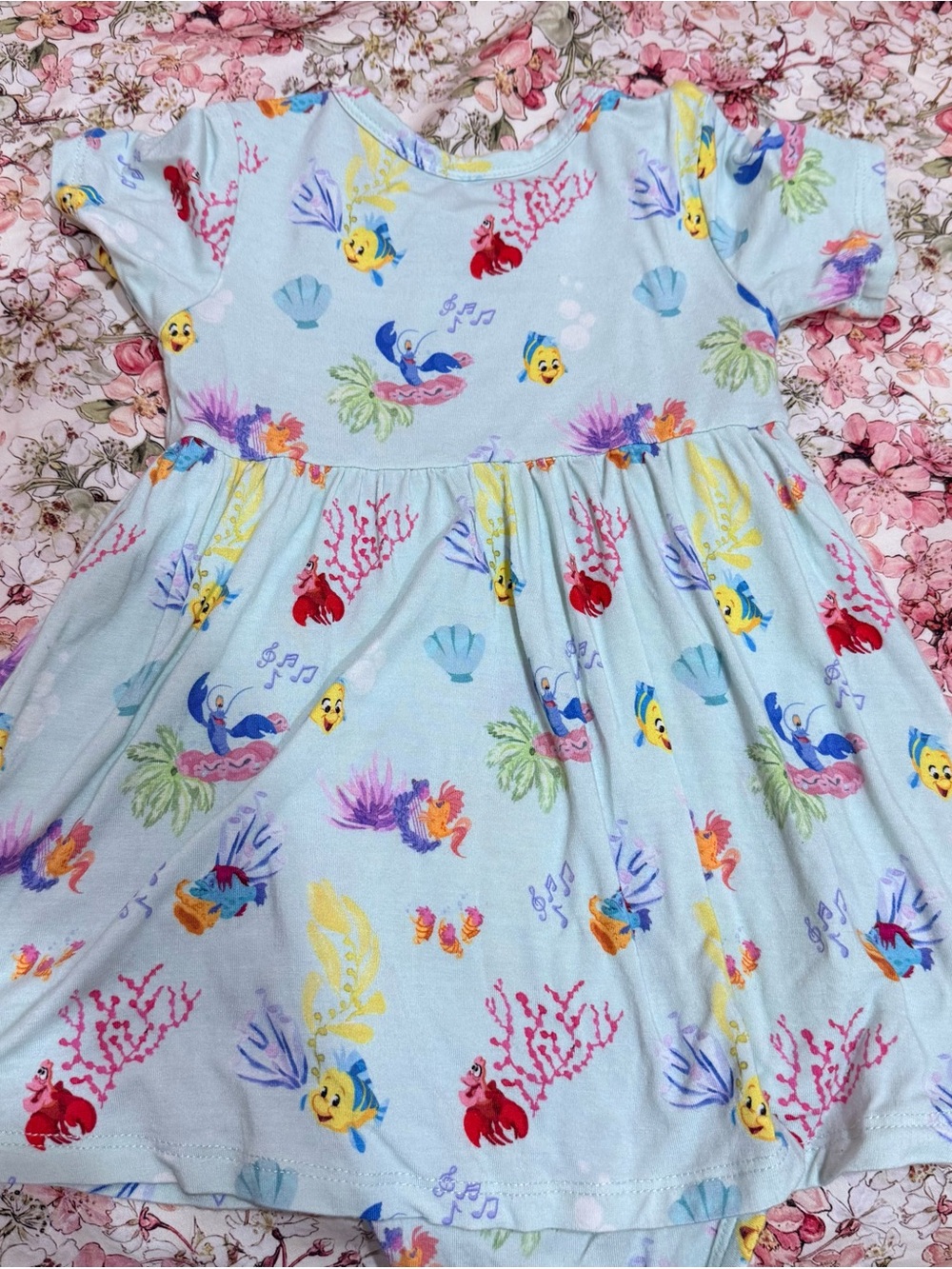 Posh Peanut 12-18mo Ariel Friends Babydoll Bodysuit Twirl dress